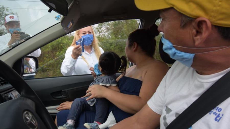 Supervisa Alma Laura Ampar&aacute;n operaci&oacute;n de filtro sanitario en carretera Tampico-Mante