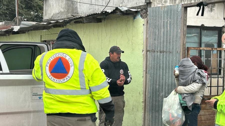  Habilitan refugios temporales ante frío congelante en Tamaulipas