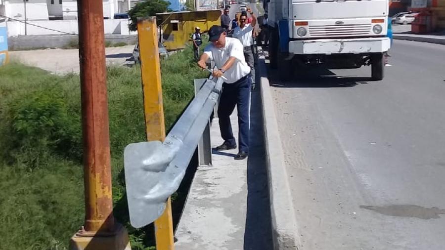 Vallas metálicas contribuyen a la seguridad y orden vial