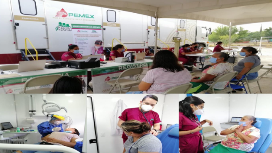 PEMEX lleva la Unidad Médica Móvil (UMM) al municipio de Ciudad Victoria, Tamaulipas 