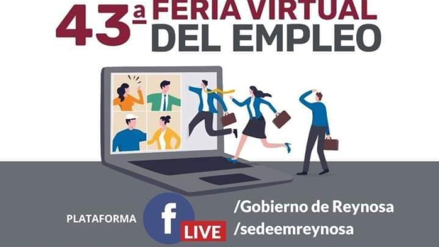 Llevará a cabo Gobierno de Reynosa Feria Virtual del Empleo #43