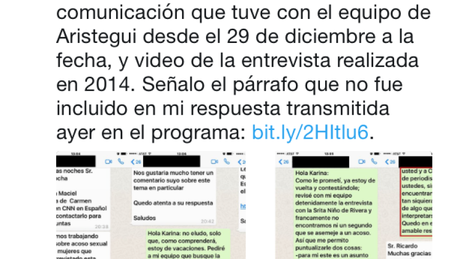 Ricardo Rocha desmiente a Sofía Niño de Rivera