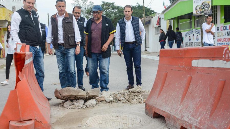 Supervisa Chucho Nader avances en obras de reposición de pavimento