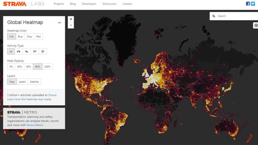 Strava revela actividades de bases militares lejanas