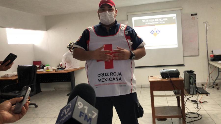 Auxilia Cruz Roja Río Bravo a delegación Reynosa en traslados COVID