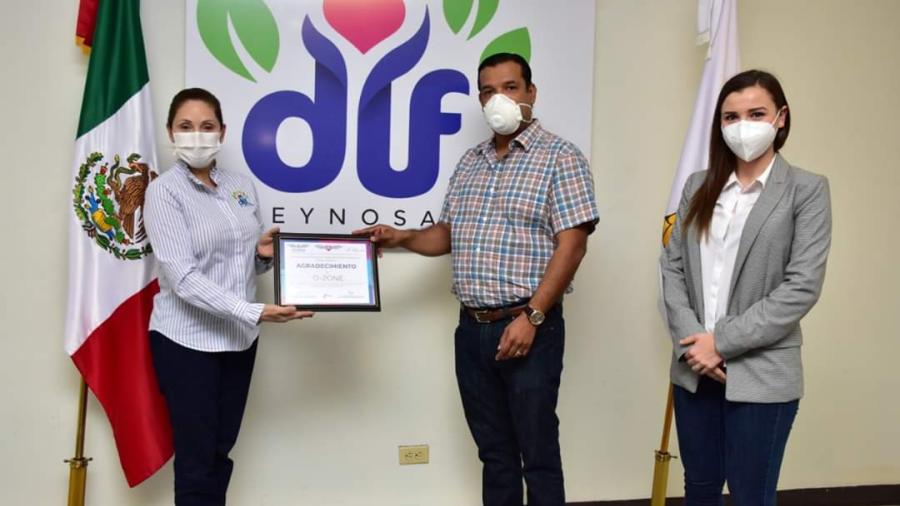 DIF Reynosa firma convenio de colaboración con O Zone para apoyar a familias