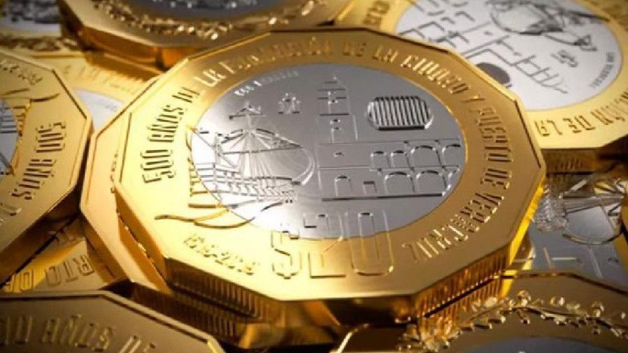 Banxico lanza nueva moneda de 20 pesos por el 500 aniversario de Veracruz 