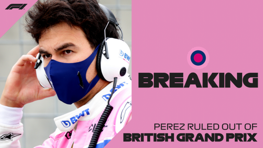 Checo Pérez da positivo a Covid-19, se perderá el GP de Gran Bretaña