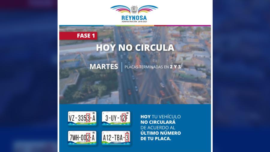 Martes de No Circulan autos con placas terminales en 2 y 3