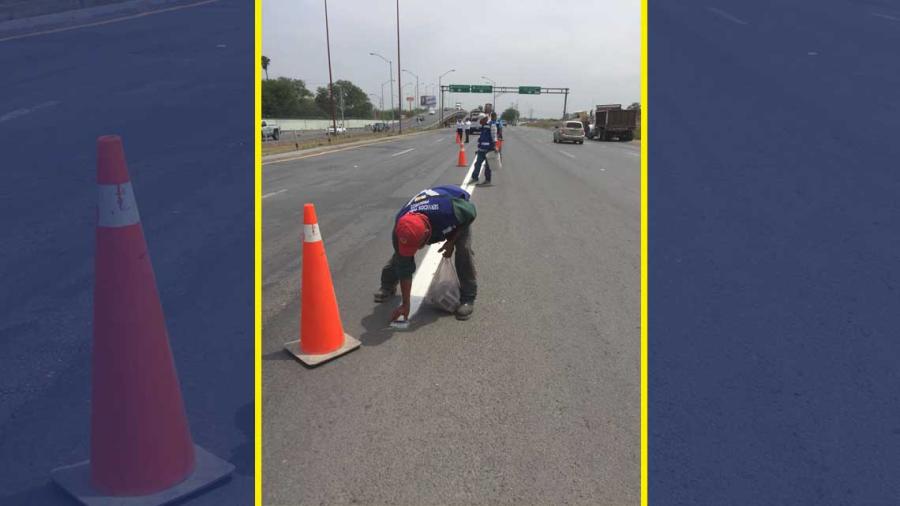Realizan trabajos en carretera Reynosa-Río Bravo