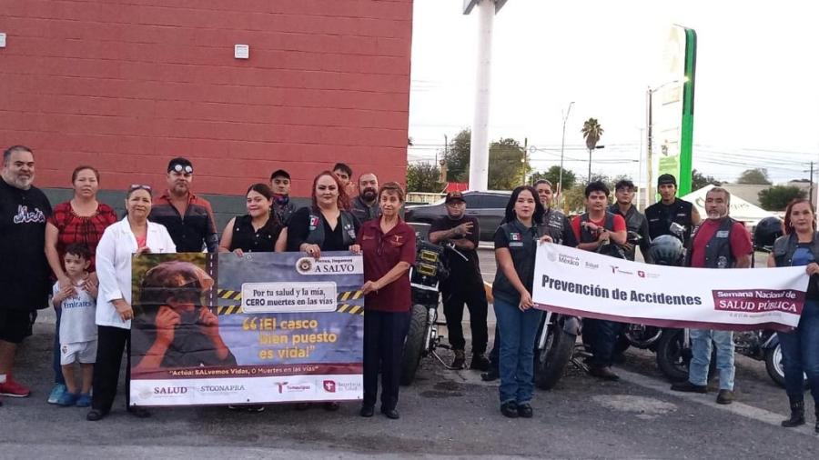 Motociclistas se suman a rodada por la seguridad vial