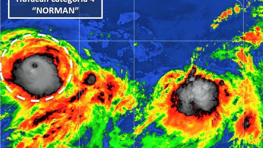 “Norman” aumenta a huracán categoría 4