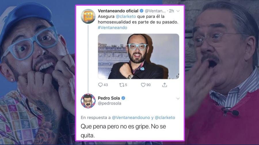 "Que pena pero no es gripe. No se quita", responde Pedro Sola a Mauricio Clark