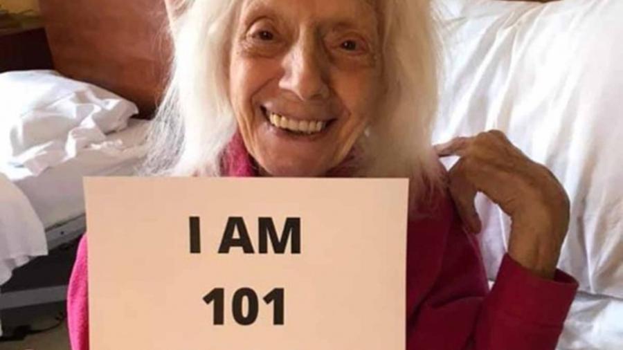 Mujer de 101 años vence al cáncer, gripe española y coronavirus 