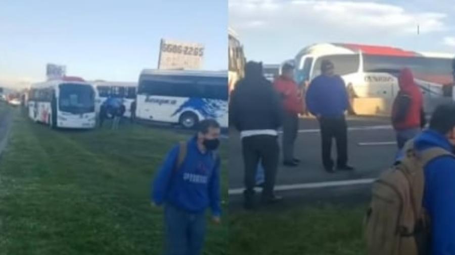 Choferes bloquean carretera para protestar por compañero asesinado 