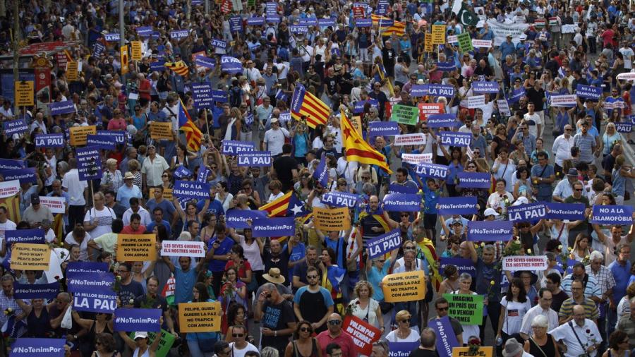 Barcelona levanta la voz contra el terrorismo