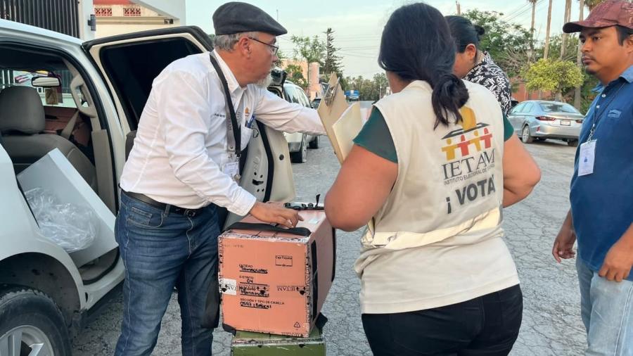  Llegan los primeros paquetes electorales a la frontera de Tamaulipas