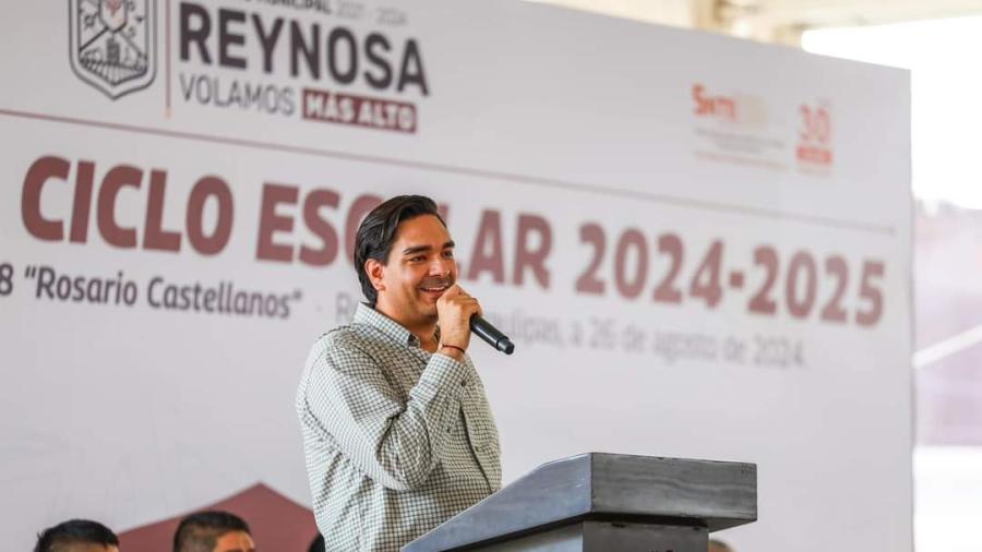 Declar&oacute; Carlos Pe&ntilde;a Ortiz inaugurado ciclo escolar 2024-2025 en Reynosa