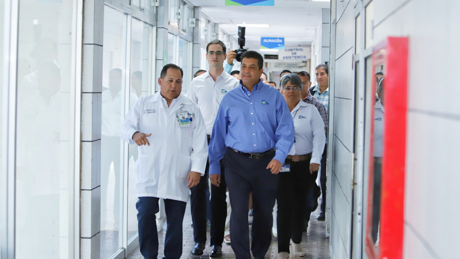 Supervisa Gobernador trabajos de modernización del Hospital General de Reynosa