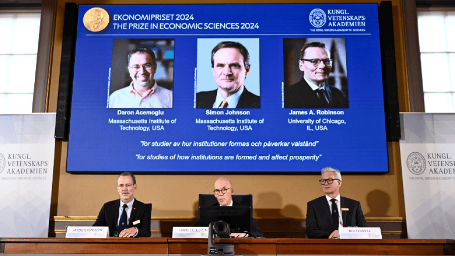 Daron Acemoglu, Simon Johnson y James A. Robinson ganan el Nobel de Economía