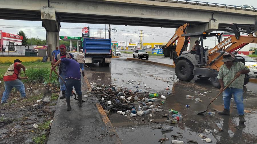 Provocó lluvias encharcamientos en Reynosa a pesar de desazolve 