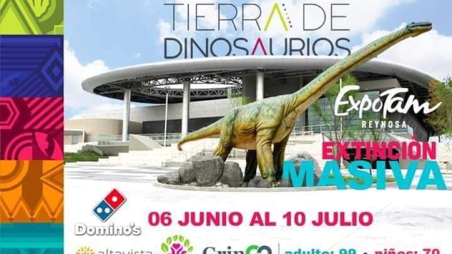 ¡Dinosaurios invaden Reynosa! Llega al Parque Cultural la exposición  "Tierra de Dinosaurios"