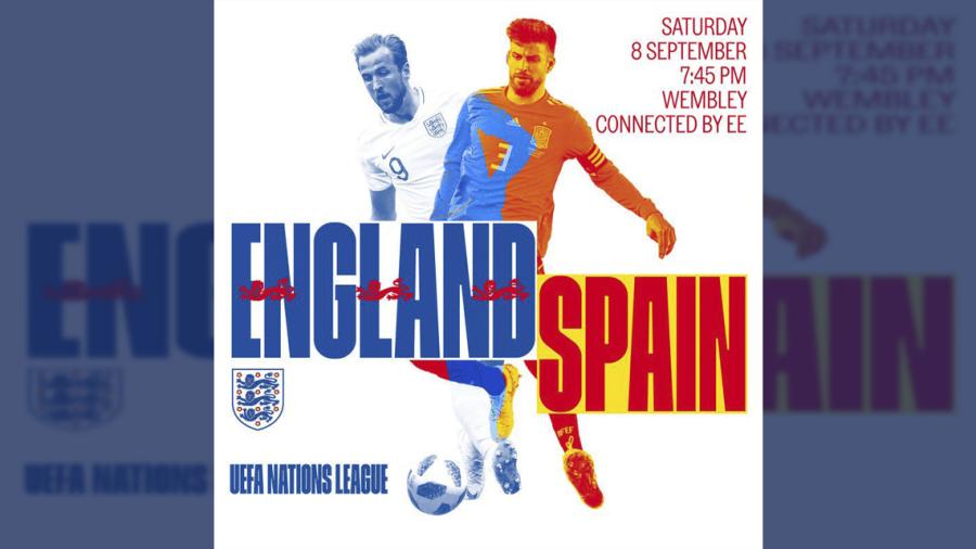 Inglaterra promociona su partido ante España con... ¡Piqué!