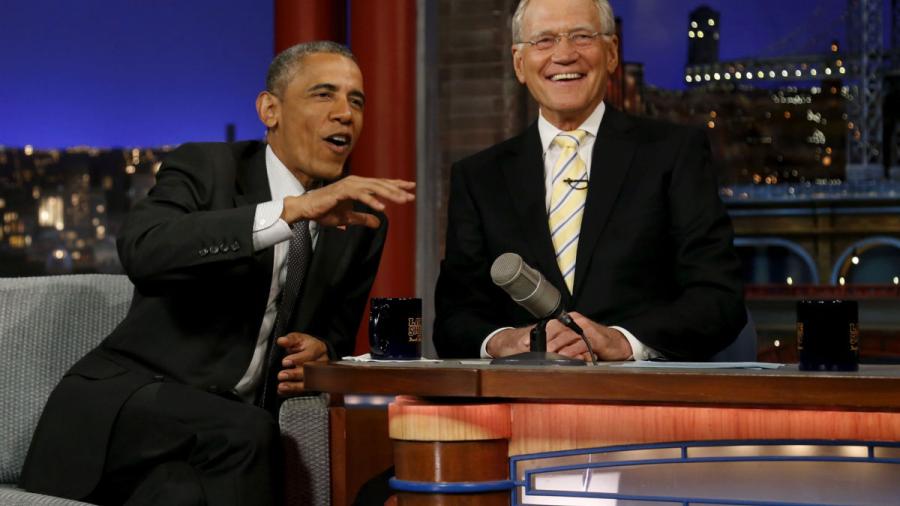 David Letterman recibe a Obama en su programa en Netflix