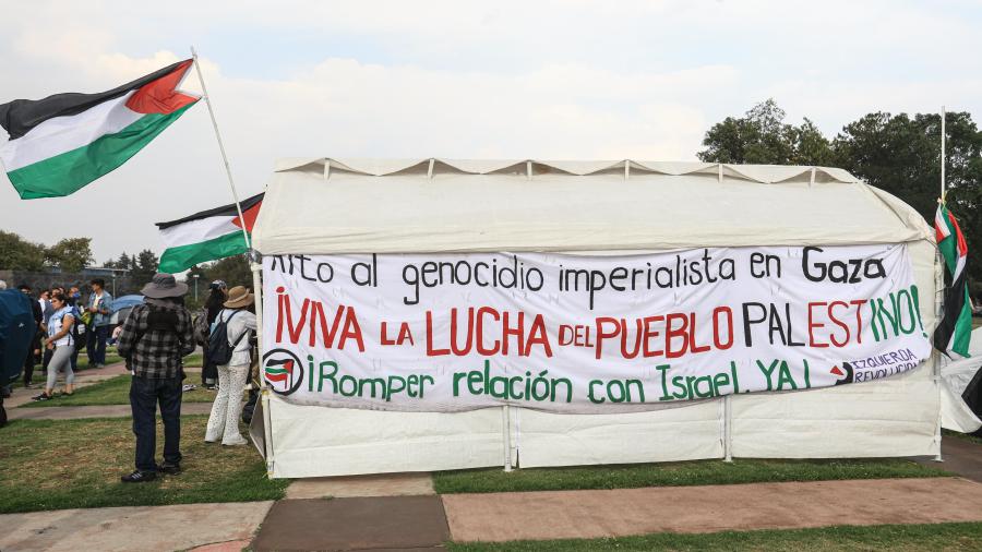Estudiantes de la UNAM se unen a protestas a favor de Palestina