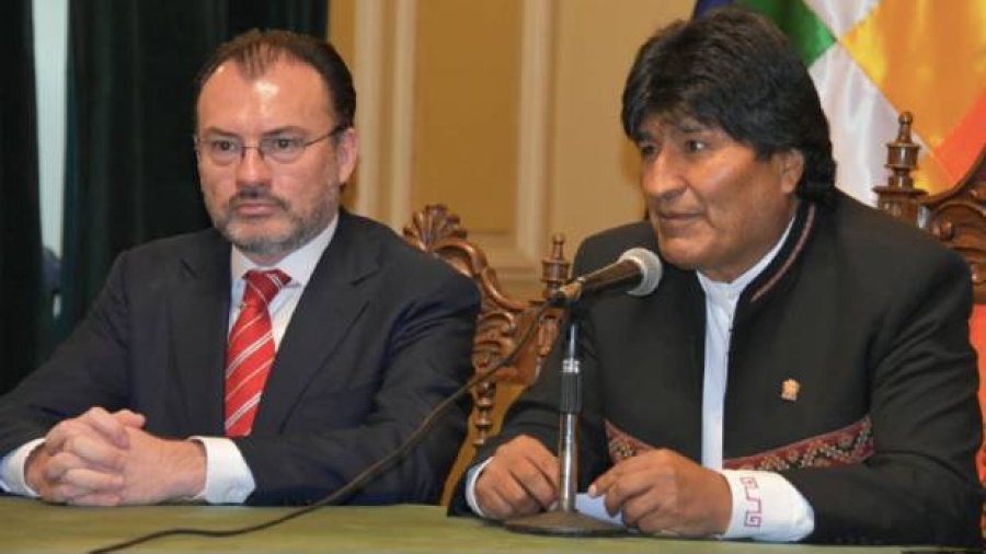 Agradece Luis Videgaray a Evo Morales ayuda tras sismos