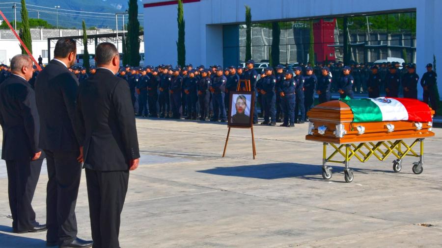 Despiden con honores fúnebres a policía fallecido en Reynosa