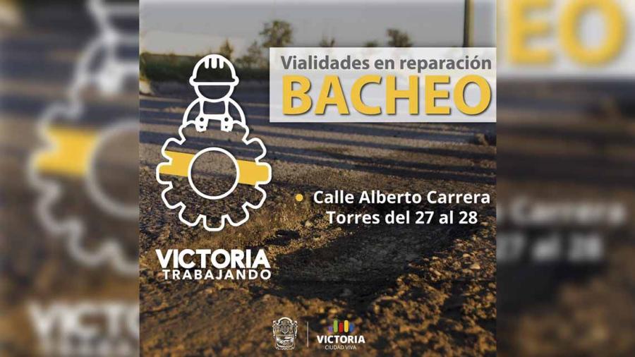 Realizarán trabajos de bacheo