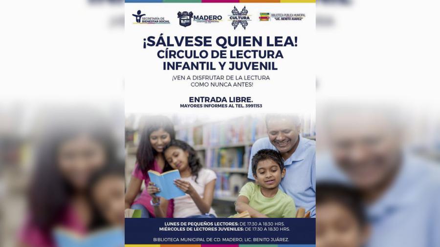 Invitan a c&iacute;rculo de lectura infantil y juvenil