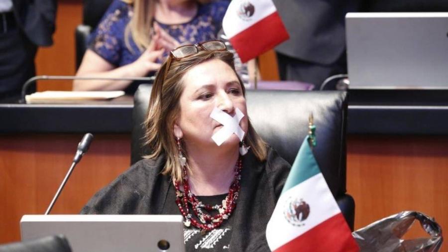 Senadores del PAN y PRI protestan ante &ldquo;ley mordaza&rdquo; de MORENA