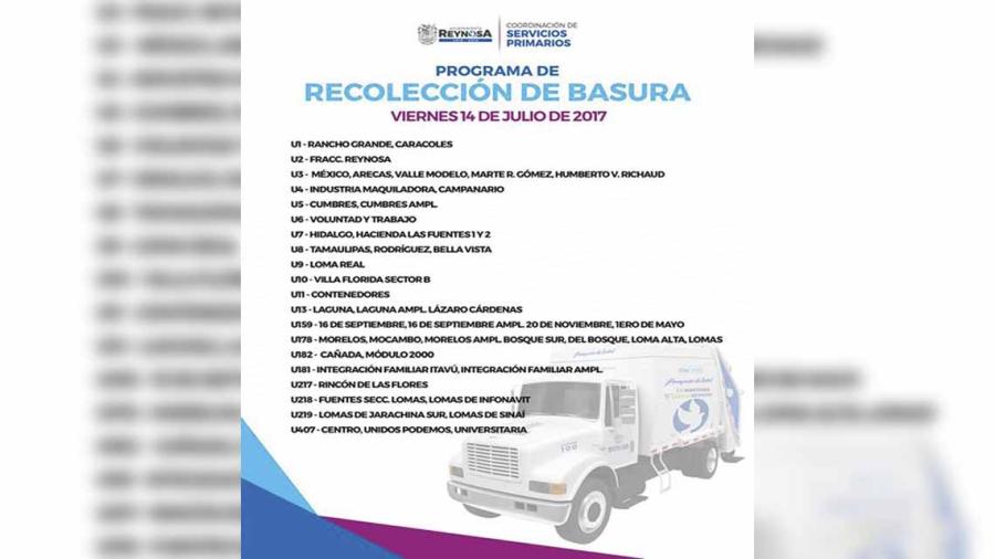 Programa de recolección de basura