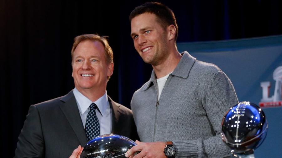 Roger Goodell pone a Tom Brady como el mejor jugador en la historia de la NFL