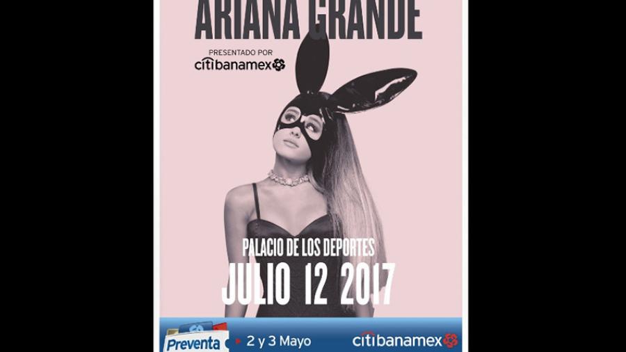 Ariana Grande anuncia fecha en el Palacio de los Deportes