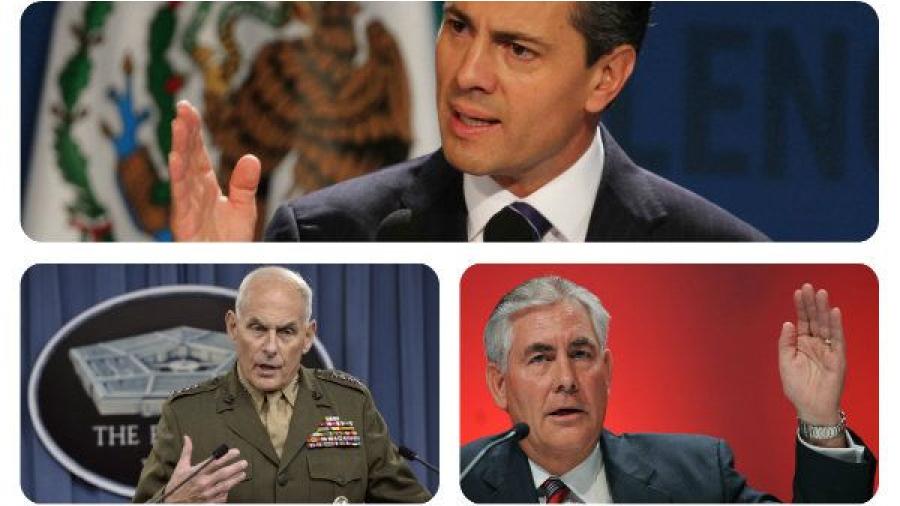 EPN se reúne con Kelly y Tillerson en los Pinos 