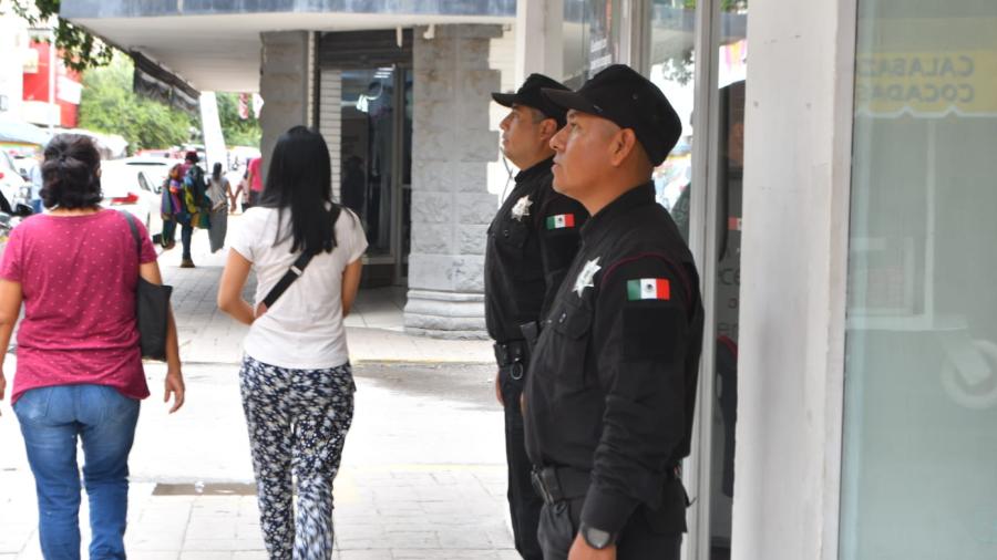 Proximidad de la Guardia Estatal en bancos y zonas peatonales preserva seguridad en vacaciones