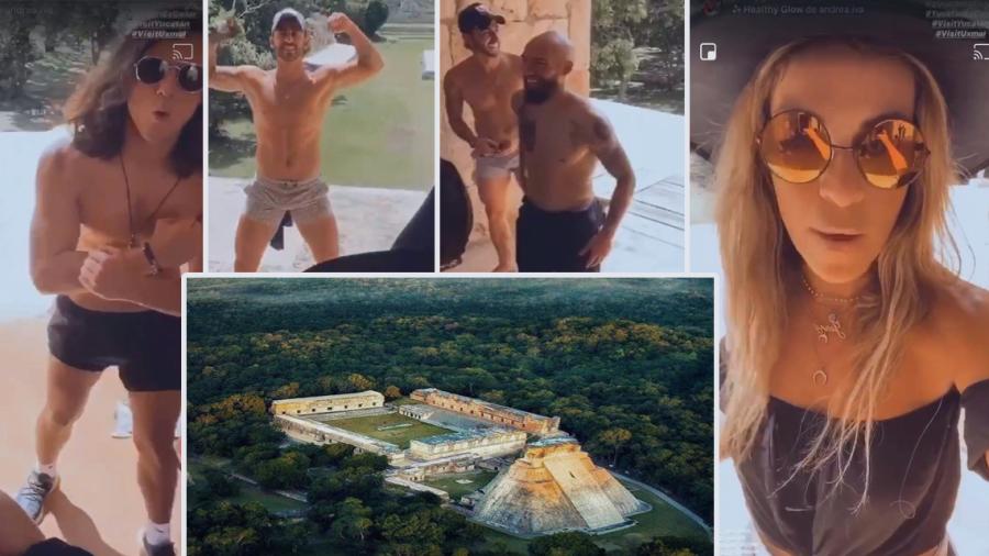 Influencers son expulsados de la zona arqueológica de "Uxmal" por no respetar medidas sanitarias 