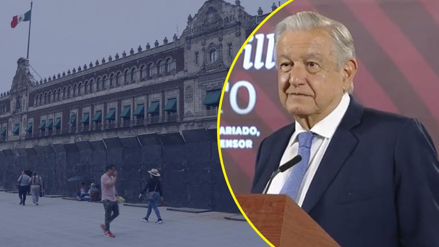 Vallas en Palacio Nacional, porque hay “provocadores” en caso Ayotzinapa: AMLO