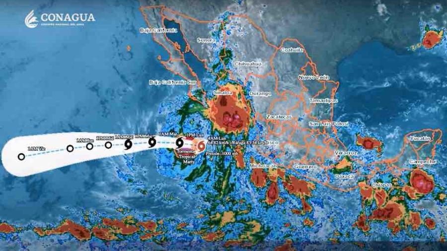 Remanentes de “Grace” forman tormenta tropical “Marty” en el Pacífico 