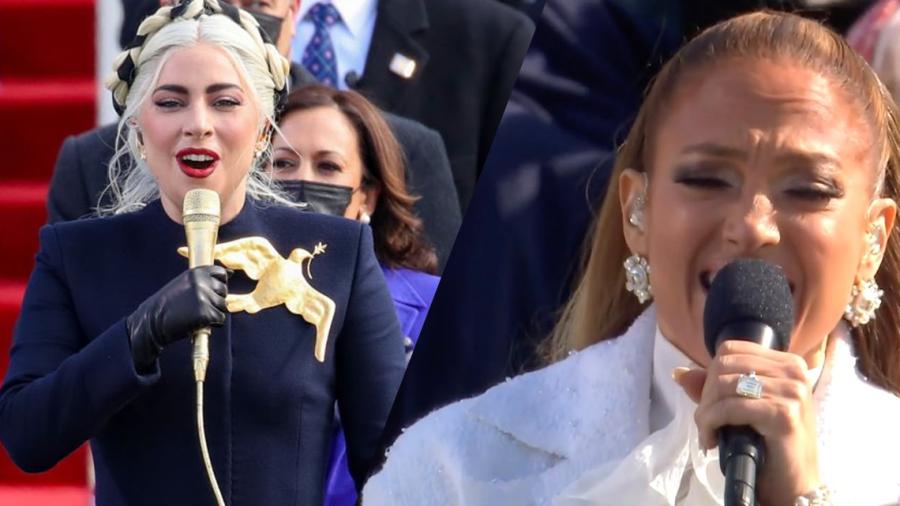 Lady Gaga y Jennifer López cantan en la investidura de Joe Biden