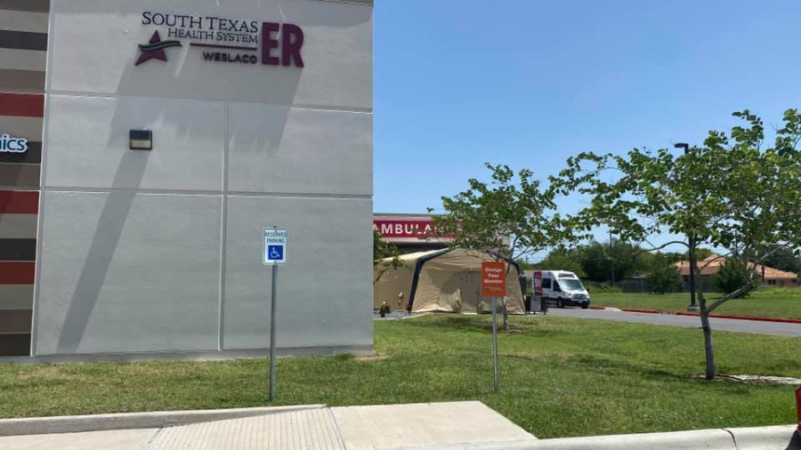 NotiGAPE Instalan carpa en Hospital de Weslaco para pacientes con