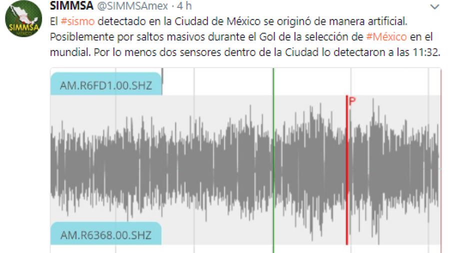 La emoción de los aficionados provoca temblor en la Cd. de México