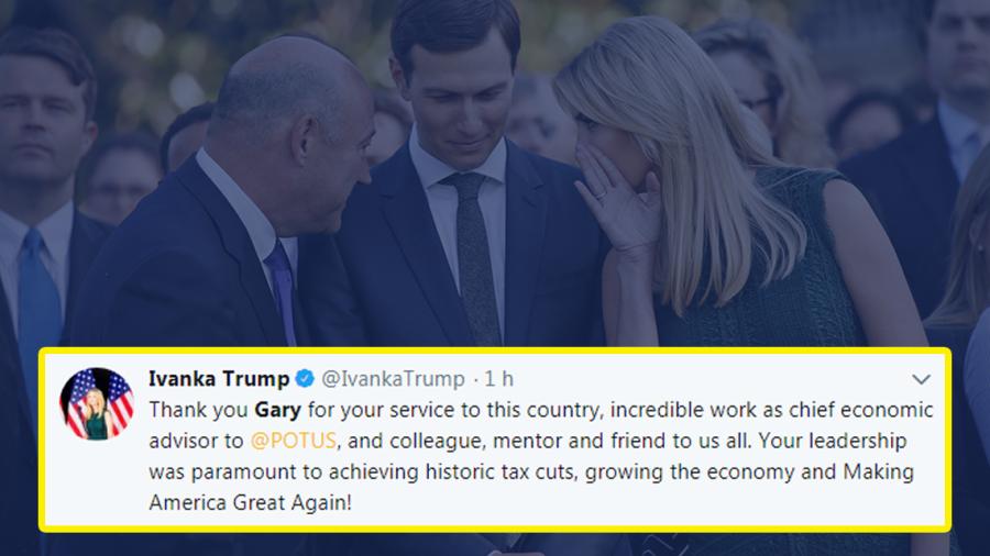 Ivanka Trump agradece trabajo de Gary Cohn