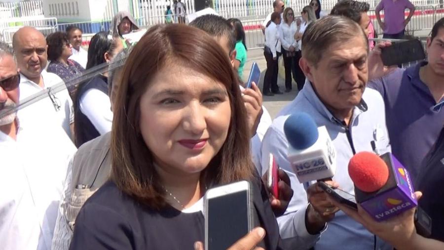 Obreros de Matamoros trabajan en paz: Estela Chavira