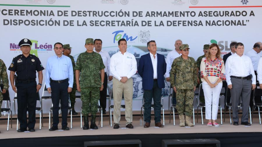 Presente alcaldesa en ceremonia de Destrucción de Armas