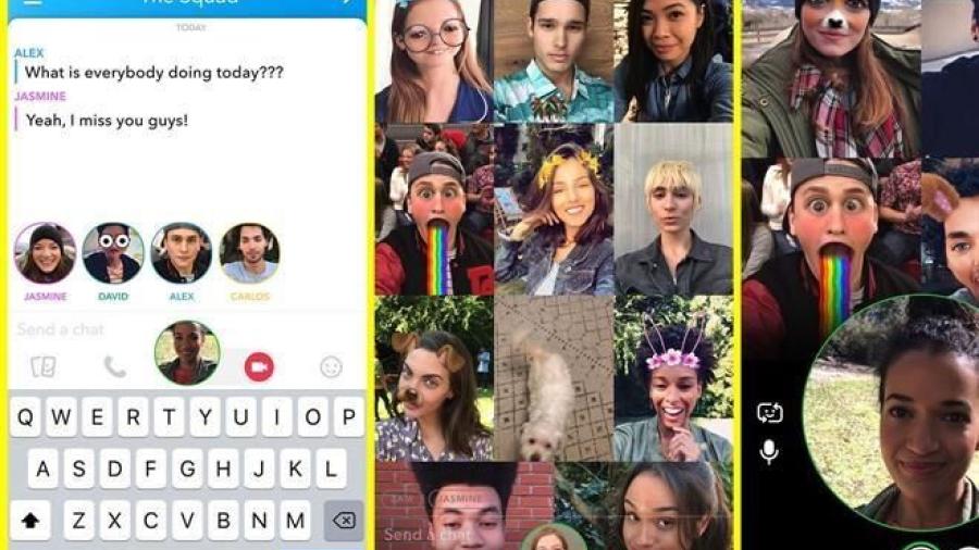 Ahora Snapchat cuenta con videochats grupales