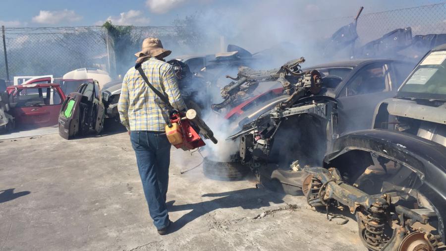 Ponen en marcha la fumigación de Yonkes en Matamoros 